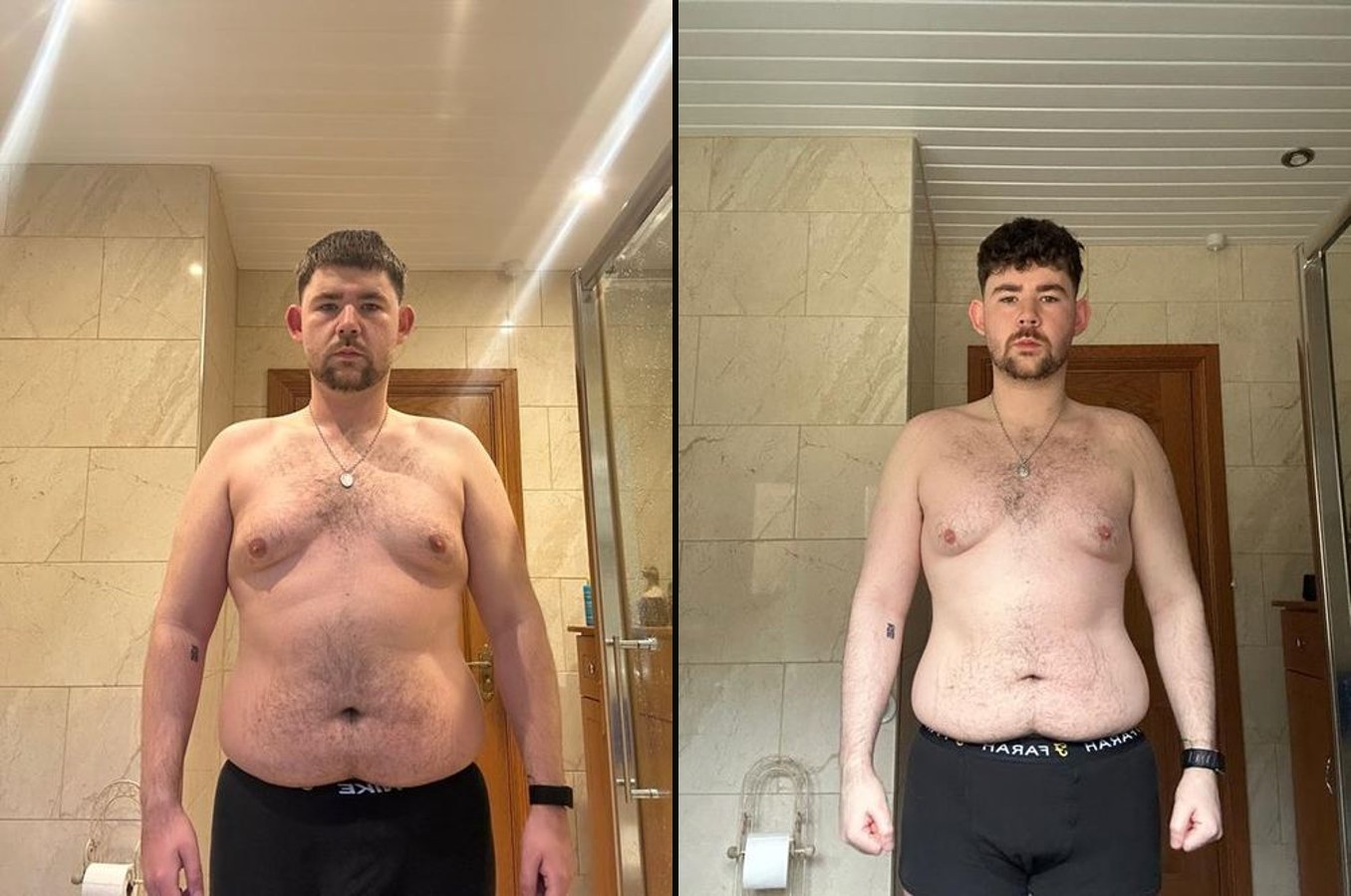 Oggie before and after